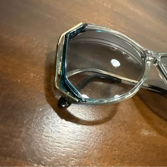 Vintage Opti-Ray Sunglasses Teal Gold - Picture 5 of 11